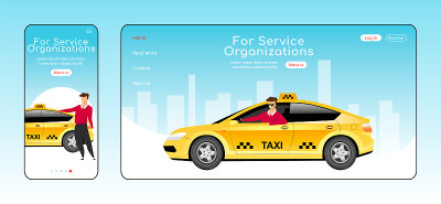 For service organizations responsive landing page 