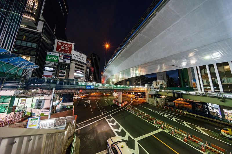 东京涩谷重建夜景