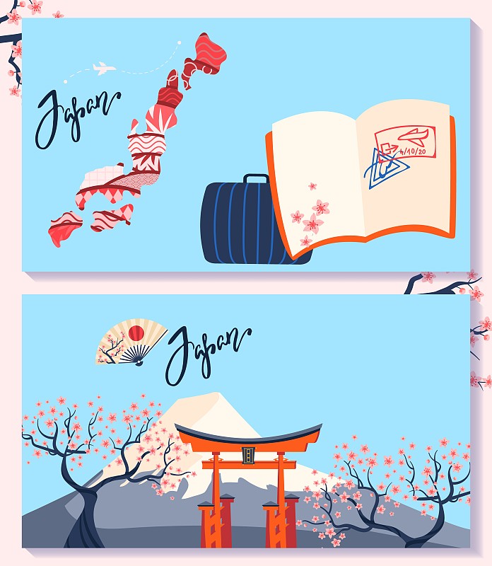 Japan banner, asia traditional, asian background s