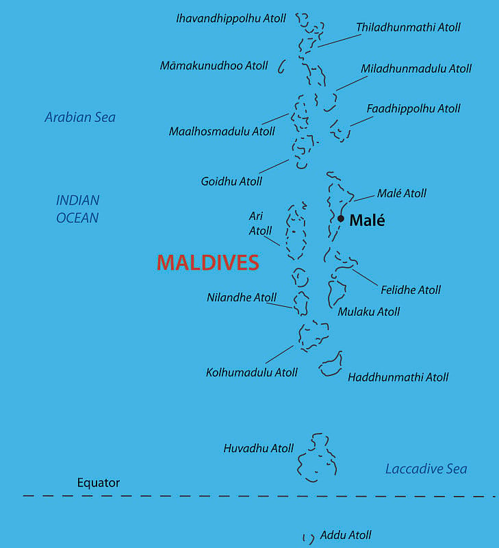 马尔代夫共和国-矢量地图
