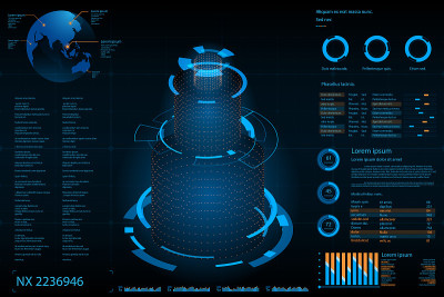 HUD panel Ui Business.Futuristic abstract technolo