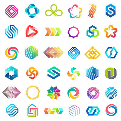Big vector set of icon design. Unusual icons. Set 