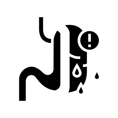 并发症风险，严重出血线矢量图标说明
