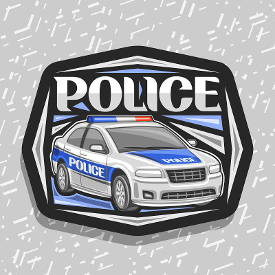 警察矢量徽章