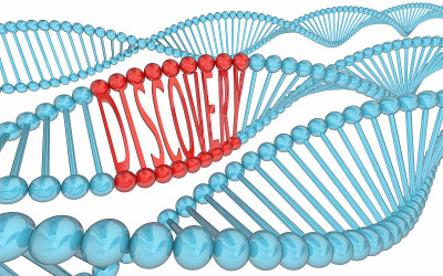 发现DNA字科学医学突破3d插图