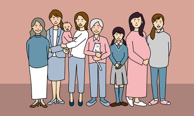 插图每一代的女性