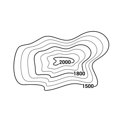 地形图等高线矢量地形地貌背景。地形等高线图