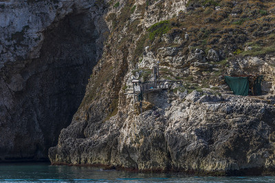 Trabucco del Gargano，佩斯基和维斯特之间的海岸
