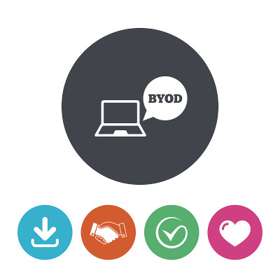 BYOD标志图标。带上自己的设备标志