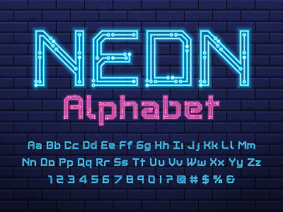 氖字体。