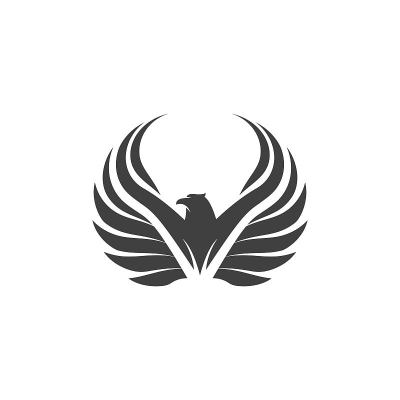 猎鹰翅膀图标模板向量