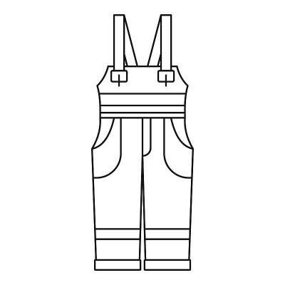 工作服图标，轮廓风格