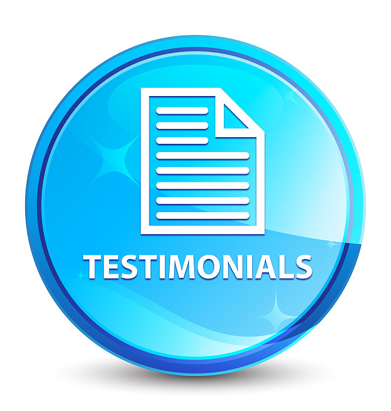 Testimonials (page icon) splash natural blue round