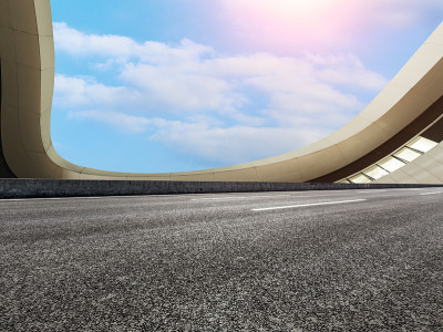 沥青公路和现代建筑