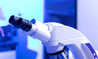 detail of clean medical instruments in laboratory 