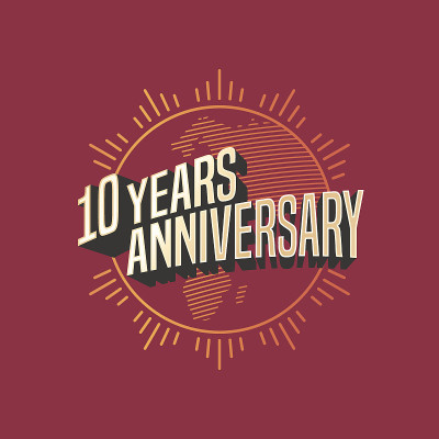 10周年矢量图标