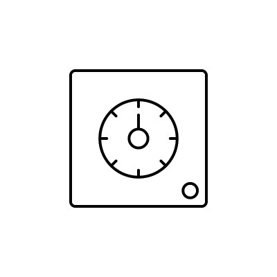 机械时间图标。移动概念和web应用的自动化图标元素。细线机械时间图标可以用于网页和手机。溢价图标