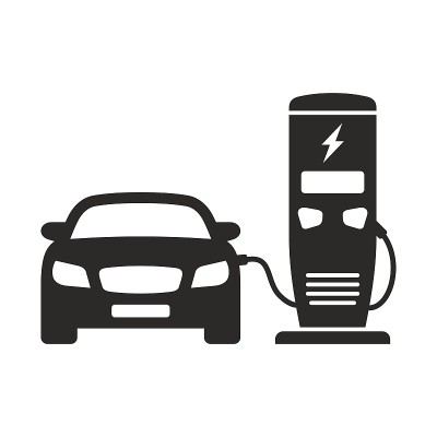 电动汽车。电动汽车充电站。电动汽车充电站。
