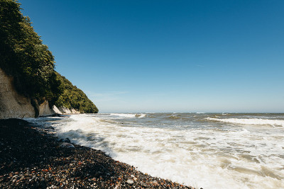 白垩海岸在波罗的海，Rügen，德国