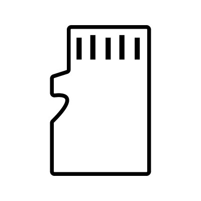 Micro SD卡或存储设备图标。