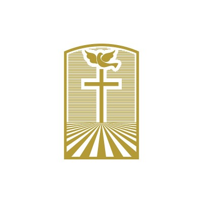教堂的标志。基督教的象征。救主耶稣的十字架和鸽子作为圣灵的象征