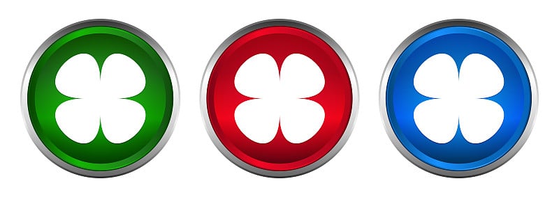 Flower leaf icon supreme round button set design i