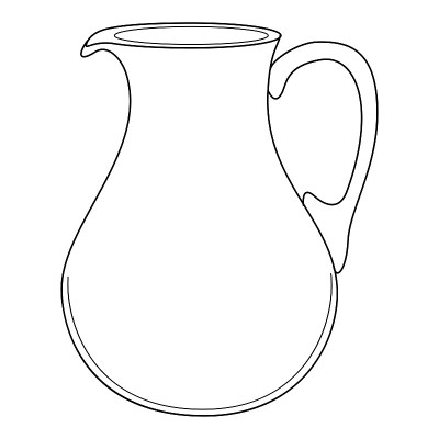 玻璃罐。简单的线条画。矢量插图。