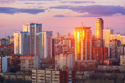 俄罗斯叶卡捷琳堡的夜景