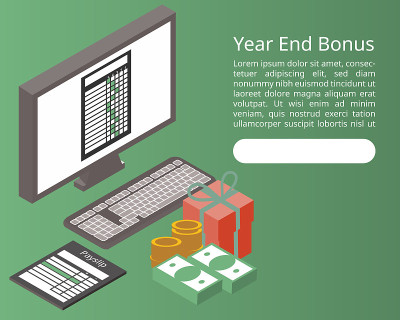 year end bonus after performance review banner