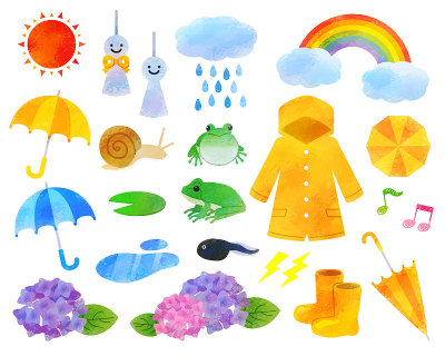 雨季插图套装