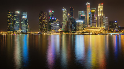 夜晚的新加坡
