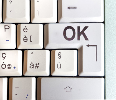 键盘用键把答案写下来:ok