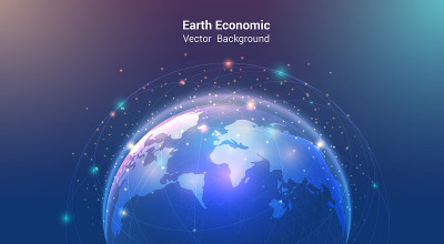 地球的经济。矢量插图。