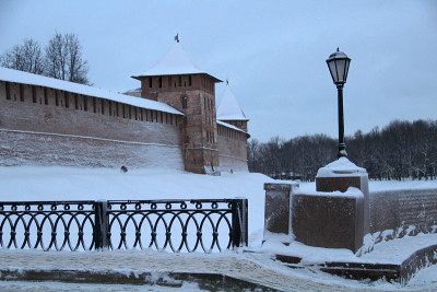 建筑在雪