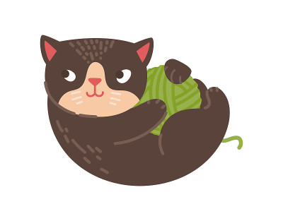 猫玩球