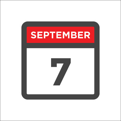 9月7日日历图标与日和月
