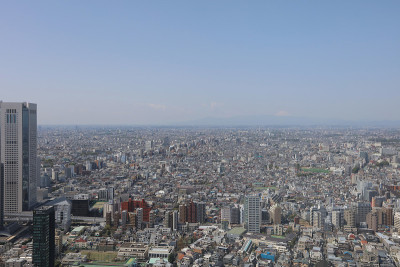 日本东京新宿地区鸟瞰图