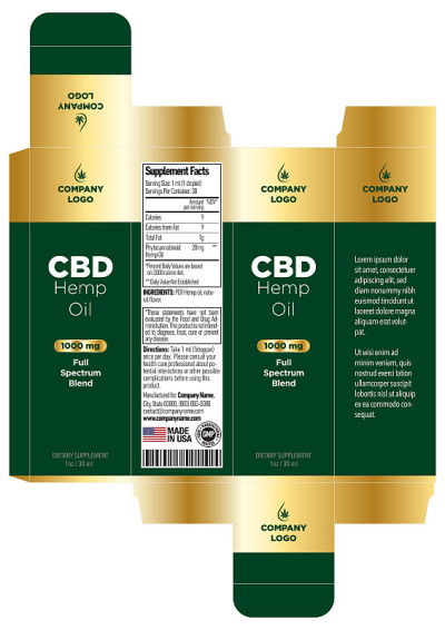 CBD油瓶盒模板设计