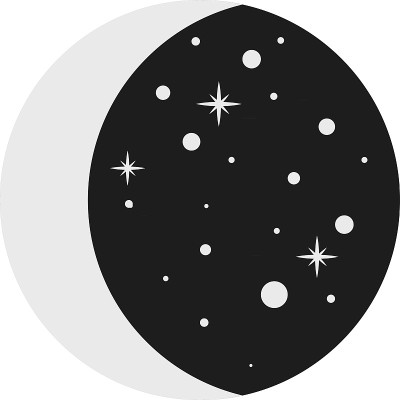 卫星月插图。