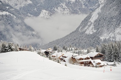 冬天的Courchevel村