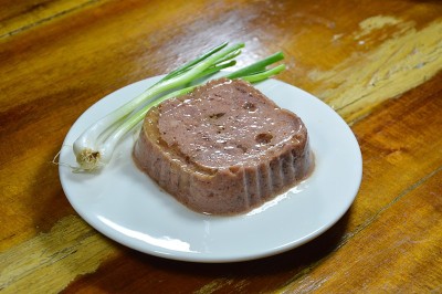 狗的优质湿菜和小葱