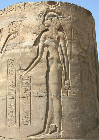 埃及Kom Ombo的Haroeris和Sobek神庙的柱饰