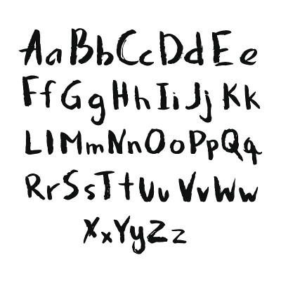 毛笔字母