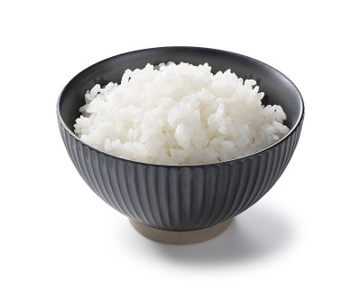 白底上的米饭