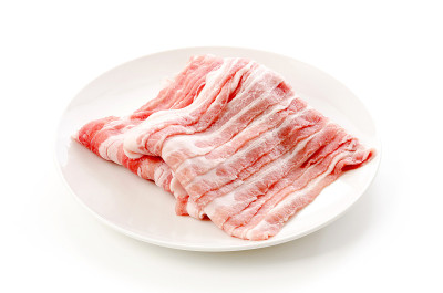 鲜肉切片，五花肉