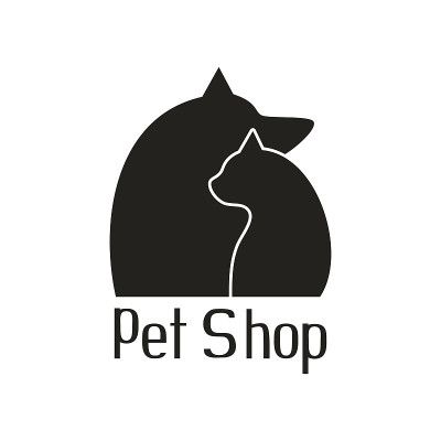 猫和狗标志宠物店的标志