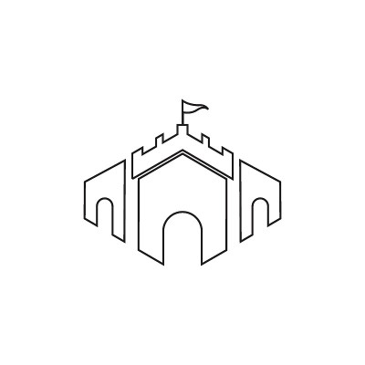 城堡矢量插图图标模板