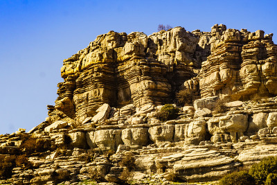 西班牙Torcal de Antequera的岩层