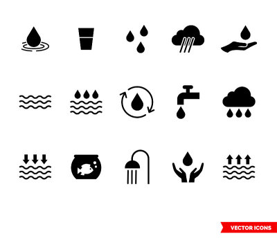 Set of weather icon set of black and white types. 