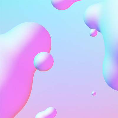 流体设计液体滴与鲜明的强烈色彩抽象的背景。矢量图